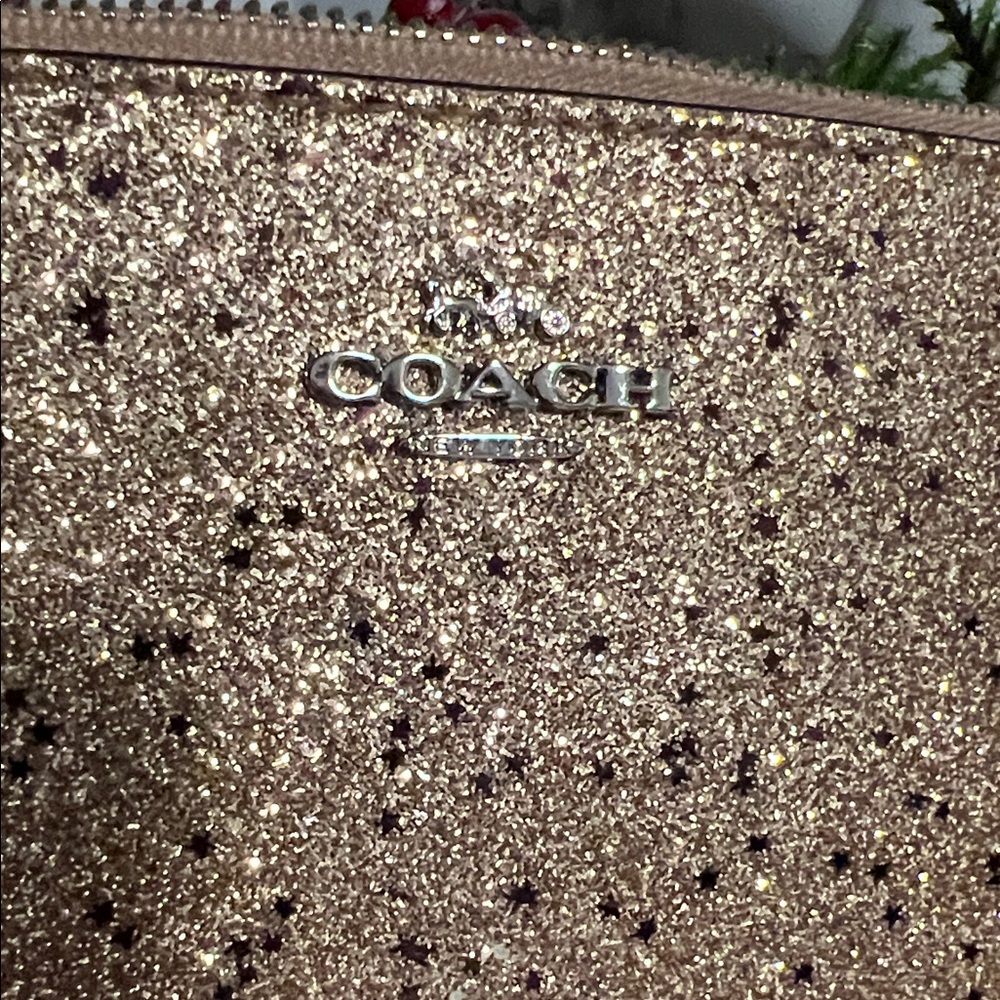 Coach Sparkling Gold Wristlet - Picture 5 of 6